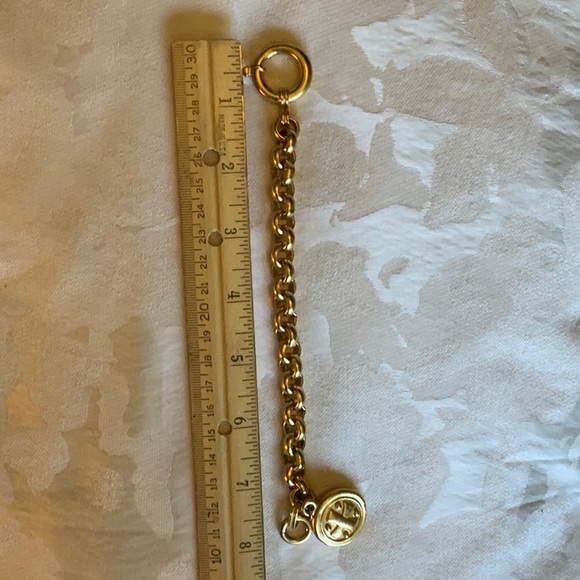 Heavy Gold-plated Chain Bracelet with Large Gold Disk and Medieval Cross Patten - Picture 3 of 7